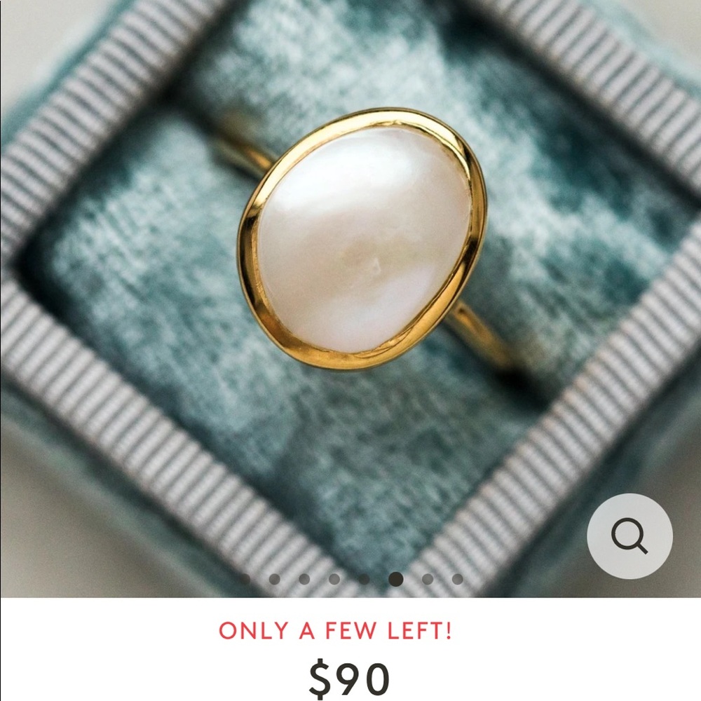 Carrie Elizabeth Gold Vermeil Pearl Ring